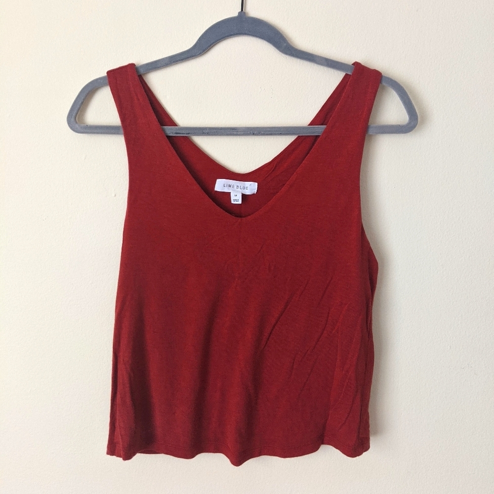 Never Worn Maroon Cropped Tank